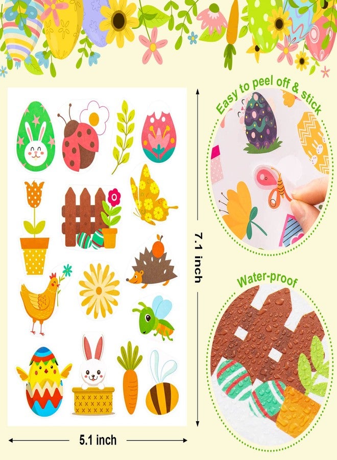 ZHBDMGK Happy Easter Stickers for Kids, 222Pcs Cute Easter Egg Bunny Carrot Stickers for Scrapbooking DIY Phone Diary, Easter Gift, Party Supplies Classroom Reward - Image 3